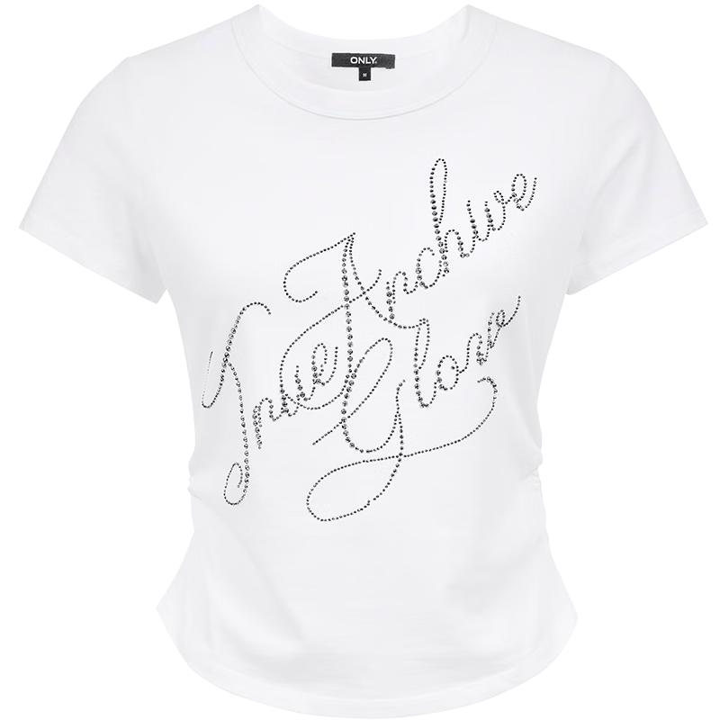 ONLY Women s Gradient Rhinestone Cotton T-Shirt