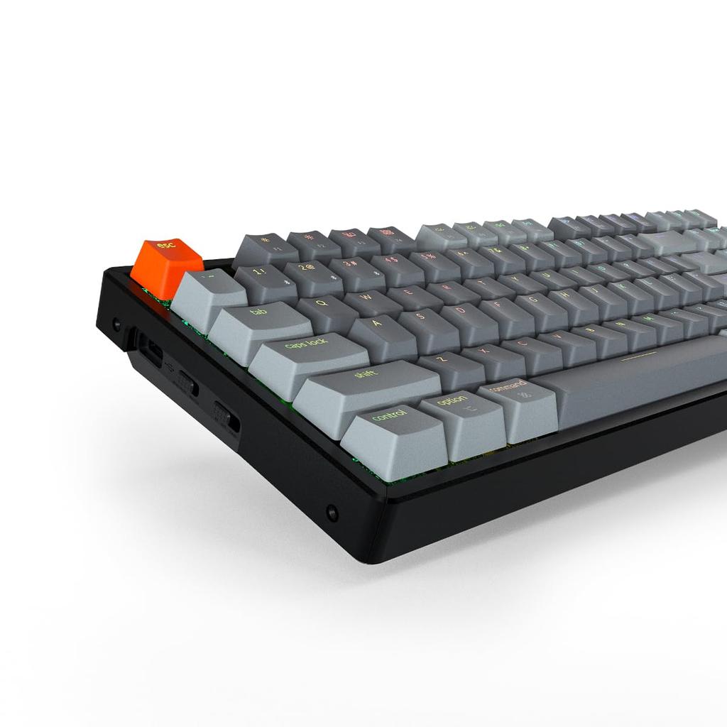 Keychron K8 Wireless Gaming Mechanical 87 US RGB Gateron G Pro Mechanical Wired and Bluetooth Compatible with Mac and Rollover G Pro Mechanical Red