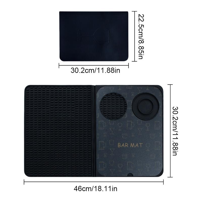 Bar Mat For Home Bar Bartender Mat Drink Mat Cocktail Mat Silicone Bar Spill Mat Glasses Drying Mat Bar Service Mat Folding For