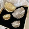 Fashion Gold Color Metal Shell Hair Claws Hairwear for Women Sweet Clip Crab Clamps Hair Clips Claw Clip Trendy Hair Accessories