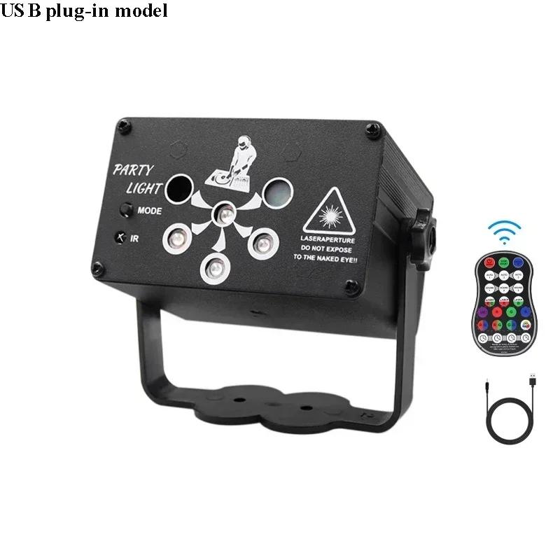 

120в1 6-отверстий Мини KTV Лазерный свет USB DJ Рождественские Проекционные лампы Звездного неба Сценическое освещение Эффект Световая панель Атмосферные огни USB