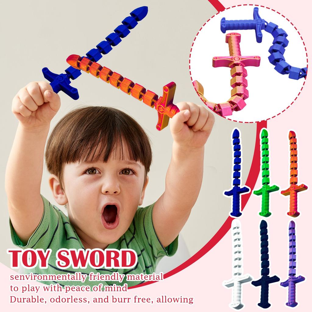 3D Printed Sword Deformation Sword Whip Decompression Joint Movable