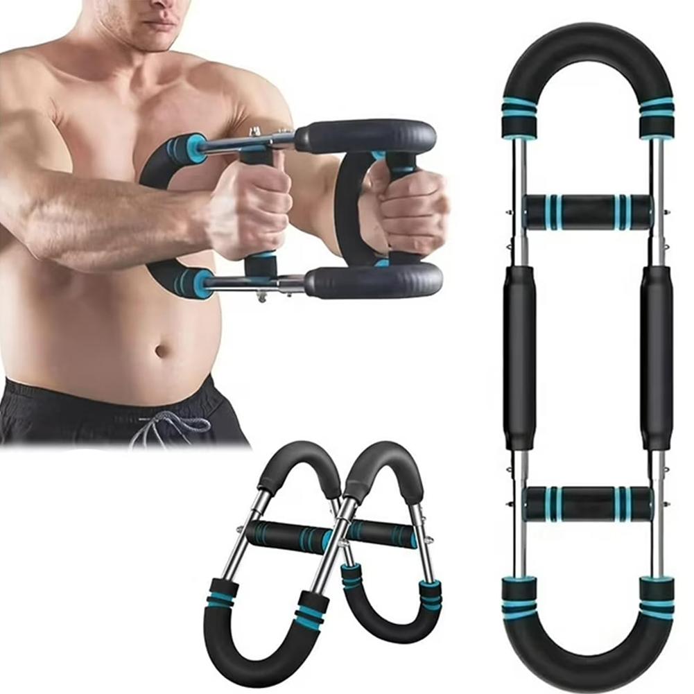 Adjustable Arm Trainer with Foam Handle Wrist Strength Exerciser U-Shaped Shoulder Muscle Training Equipment for Home Office