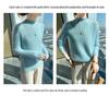 2024 Spring/Autumn Wool Ribbed Knit Sweater with Half-High Neck