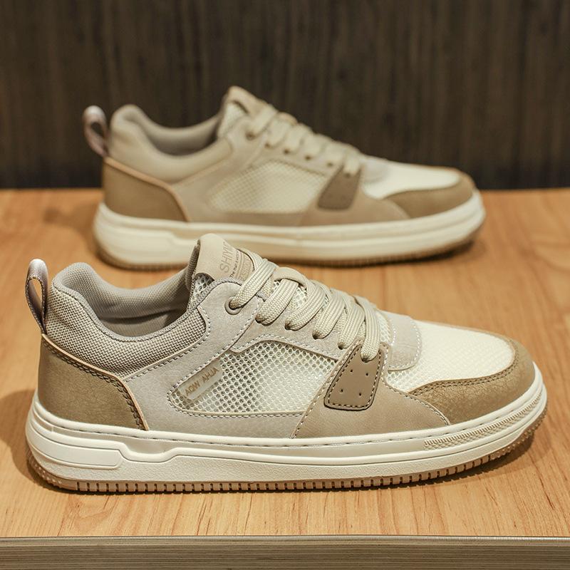 Men's Shoes 2025 Summer New Breathable Mesh Shoes Platform Non-slip Wear-resistant Sports Board Shoes Men's Fashion Casual Shoes