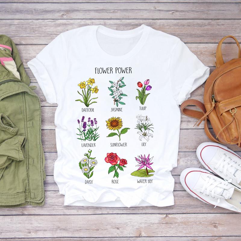 2023 Womens T-Shirt Dream Feather Graphic Fashion Print Women Harajuku Top Female Tshirt Oversize White Short Clothes