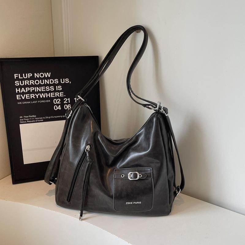 Retro Commuter Tote Bag Women's Large Capacity 2025 New Autumn and Winter Casual Shoulder Messenger Bag Multi-functional Backpack