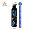 Water Bottle 1 Ltr, Bloom In Dark, Stainless Steel Sipper Bottles for Girls, Boys, Adults & Kids, Gym, Sports, Fridge Use  1000 Ml