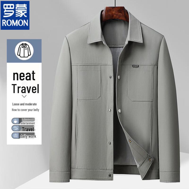 ROMON S Men's Spring Autumn Lapel Jacket