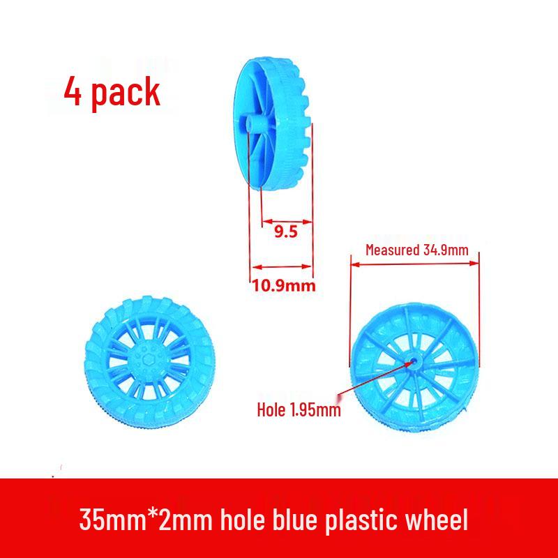 30mm/35mm Toy Car Model Plastic Wheels & Axles – Four-Wheel Drive Parts