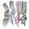 Multipurpose Silk Like Hair Bandana Scarf Long Neckerchief Scarf With Vintage Cashew Print Gift Box Included