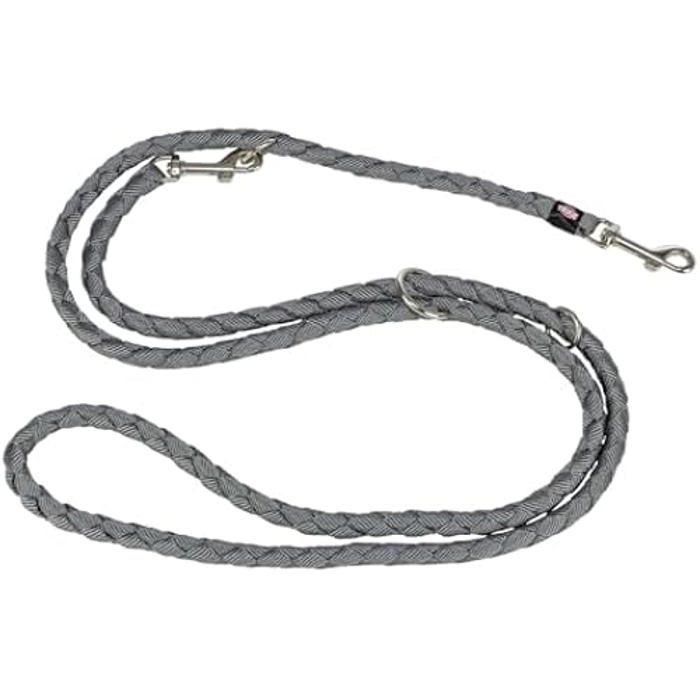 Laisse pour chien - TRIXIE - Cavo V Plomb - 2,00 m - Réglable - Nylon gris