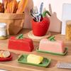 Keramik Butter Frischeglas Staubdichte Butterdose Aufbewahrungsflasche Käsebox Küchenaufbewahrung