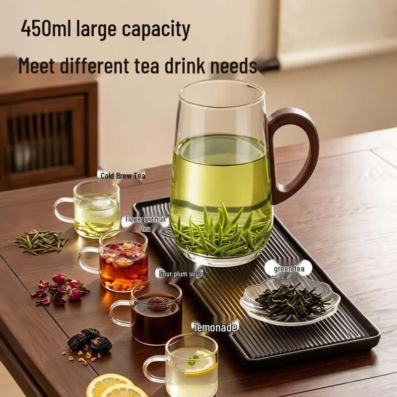Sidomi Glass Tea Mug with Handle and Infuser