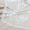 Elegant White Lace Embroidered Triangle Scarf with Floral Mesh for Wedding or Bridal Headdress
