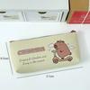 Capybara Stationery Bag Fashion PU Pen Bags Pencil Box Large Capacity Zipper Pencil Bag Pouch Back To School Office Supplies