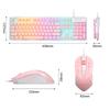 Gaming-Tastatur und -Maus K1 RGB LED-Hintergrundbeleuchtete Tastatur mit 104 Tasten Computer-Gaming-Tastatur-Kombination, PC/Laptop (Rosa)