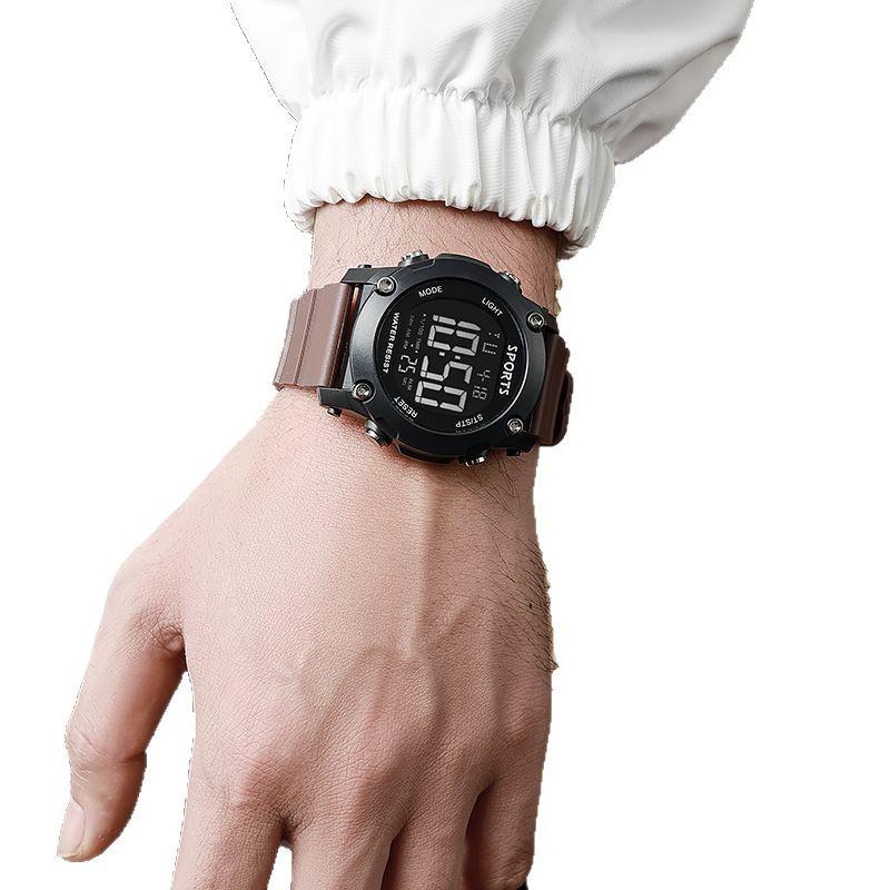 LED Digital Sports Watch: Multifunctional Alarm, Timer, Waterproof for Students & Men