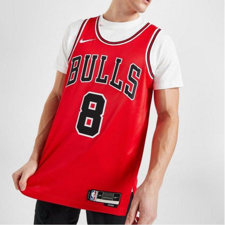 Nike Camiseta de Baloncesto Chicago Bulls para Hombre Roja DN2000-657