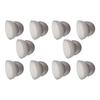 10PCS Hearing Aid Domes 12mm0.5in Double Layer Soft Silicone Washable Removable Anti StaticBlack
