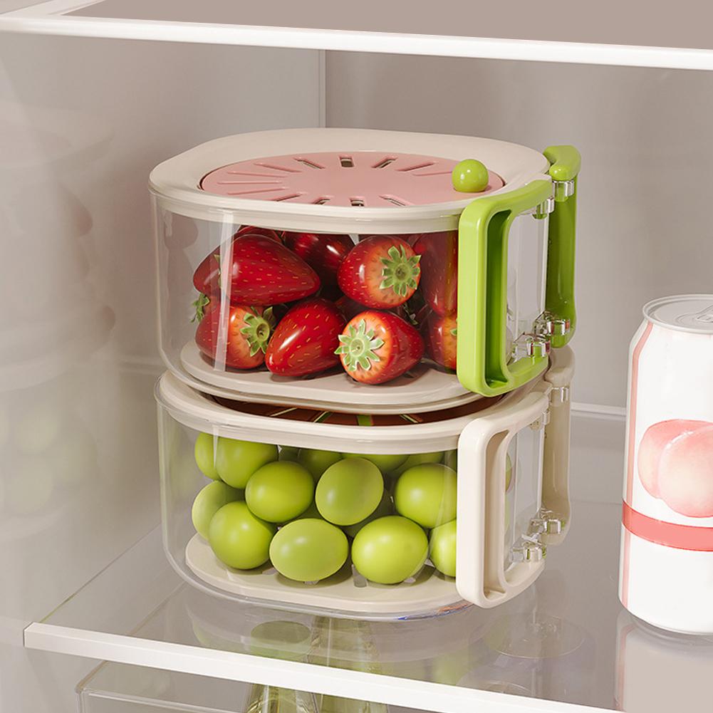 Plastic Fruit Strainer Vegetable Washing Bowl With Colander Drain Multi-function Crisper Kitche J7Z4