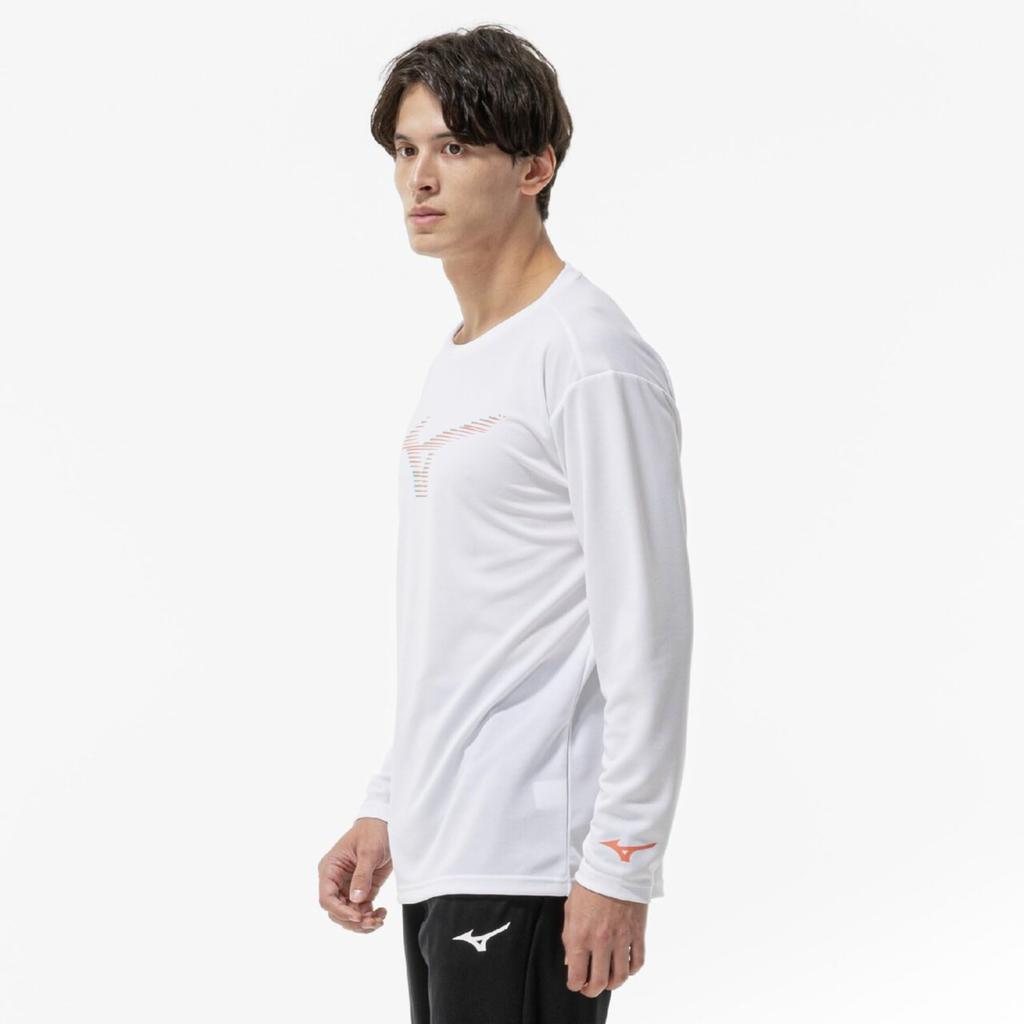 Wear Practice Shirt Easy To XS [Mizuno] Tennis/Badminton (Long Sleeve) - Move, Sweat-Wicking, Quick-Drying, 62JAD044, Unisex, White,