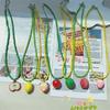 Trend Jewelry Dopamine Colored Apple Strawberry Lemon Fruits Pendant Bead Necklace for Women Y2K Cute Choker Party Necklace