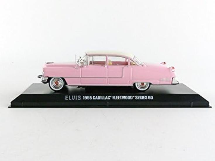 GREENLIGHT Cadillac Elvis Diecast Car Scale CADILLAC FLEETWOOD SERIES 60 1955 1/43 (Pink) [Used]