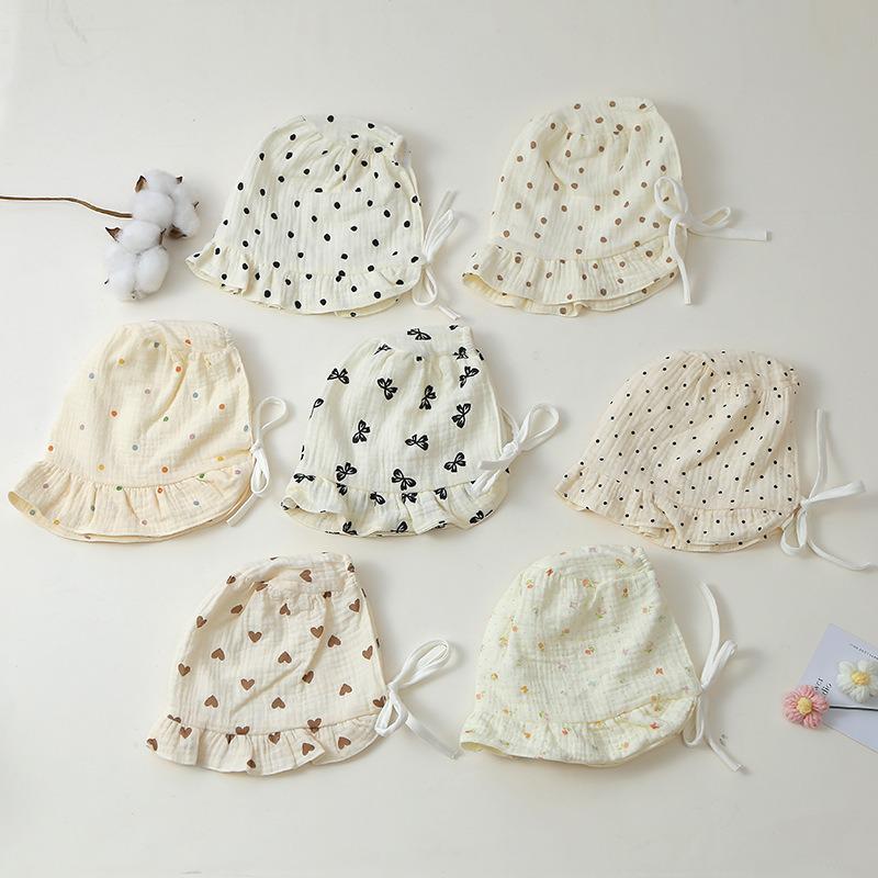 Sweet Spring & Autumn Flower Bucket Hat for Baby Girls