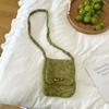 Horn Buckle Knitted Crossbody Bag Vintage Autumn Winter Mobile Phone Case for Women Fashion Mini Purse Korean INS Style Bag