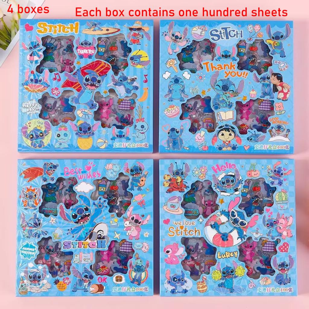 Průhledné Samolepky Dárková Krabička 100 Listů Roztomilé Kreslené Anime Samolepky DIY Scrapbooking Samolepky Vysoce Kvalitní Papír z Číny