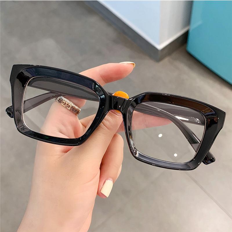 Fashion Reading Glasses Women Prescription Oversized Square Large Optical Lens Female Eyeglasses Trendy Eyewear Lady 0 To + 6.0