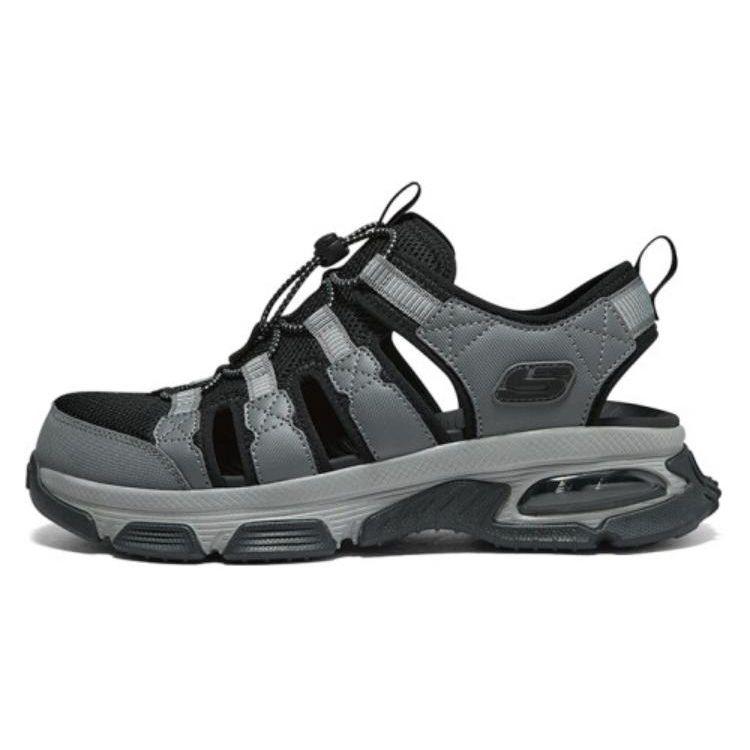 Skechers Outdoor Comfortable Trendy Versatile Beach Sandals Men sandals Gray Black 237594-CHAR 43