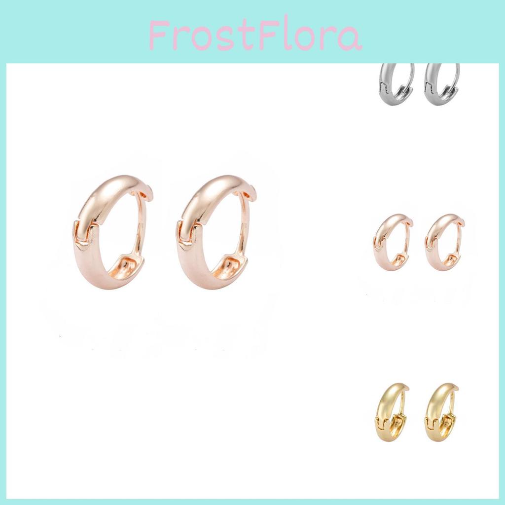 Fashionable Alloy Hoop Earrings Geometric Gold Silver Rose Gold For Stylish Women