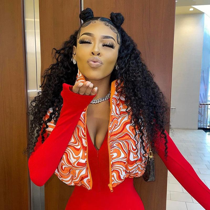 Autumn Winter Fashion Casual Slim Outerwear Woman Patchwork Print Jacket Female Thick Warm Parka Cotton Ladies Puffer Outerwear