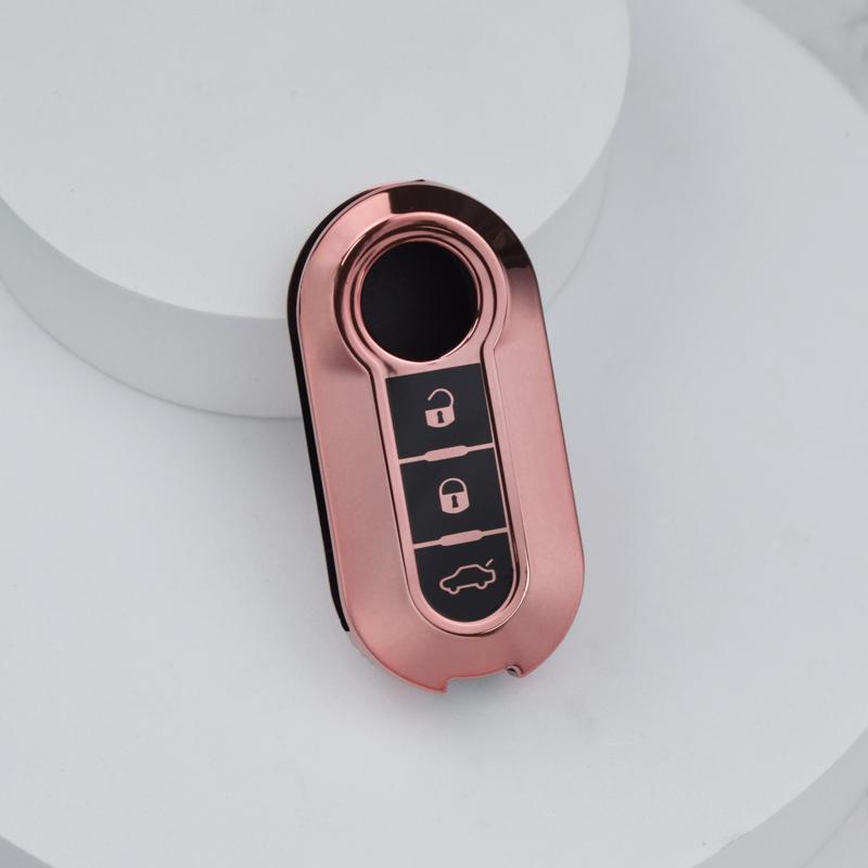 TPU Key Cover Shell For FIAT 500 Ducato Panda Punto 500Lfor Lancia Musa for Citroen Jumper for Peugeot Folding Car Key Case