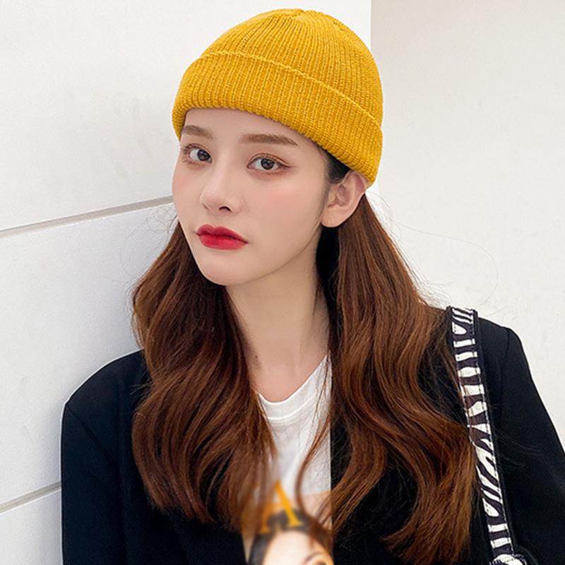 Berretto Quotidiano da Donna Tinta Unita Invernale Morbido Caldo Berretto Invernale Lavorato all'Uncinetto Berretto da Sci Lavorato a Maglia a Cavi Berretti da Notte Berretto a Calotta