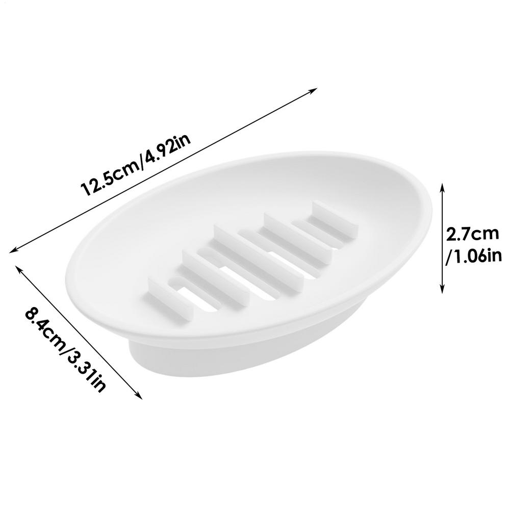 Soap Dish with drainage Sink Bar Soap Dish Holder Tray Silicone Self-Draining Storage Box Small Storage Container Organizer