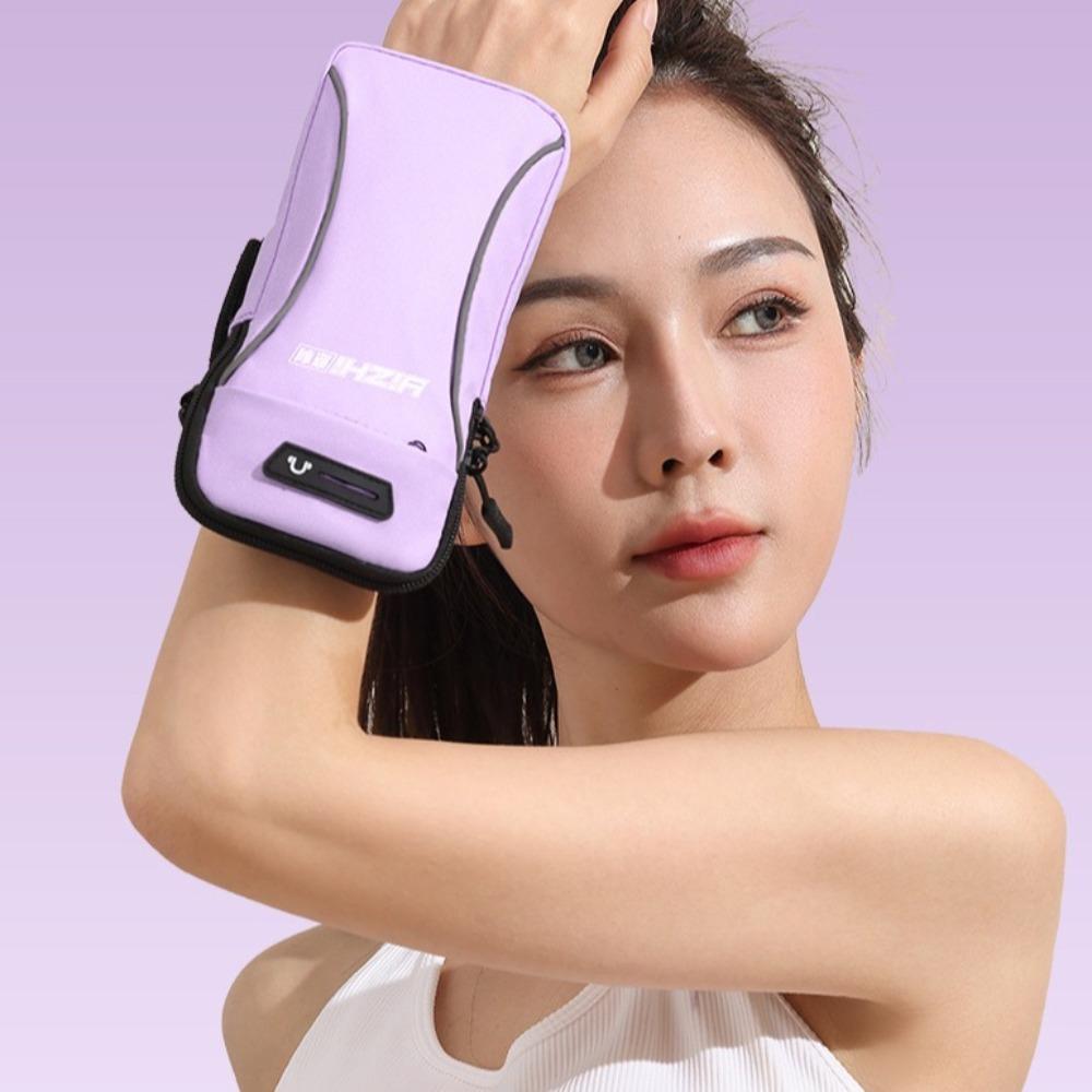 Verstellbarer Riemen Lauf-Handy-Armband PU Radfahren Handyhülle Ärmeltasche Sportarmtasche Fitness