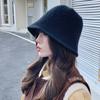 Thermal Hat Children'S Japanese Simple Knitted Bucket Hat Solid Color Versatile Washbasin Hat New