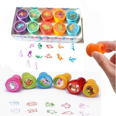 Çocuklar İçin Karışık 10 Adet Damga Kendinden Mürekkepli Damgalar Çocuk Oyuncak Damgalar Gülen Yüz Mührü Scrapbooking Kendin Yap Boyama Po Albüm Dekorasyonu