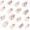 Hot-selling Japanese Style French Leopard Print Nail Art, Short Almond Nail, Cat Eye Flash Wearing Armor
