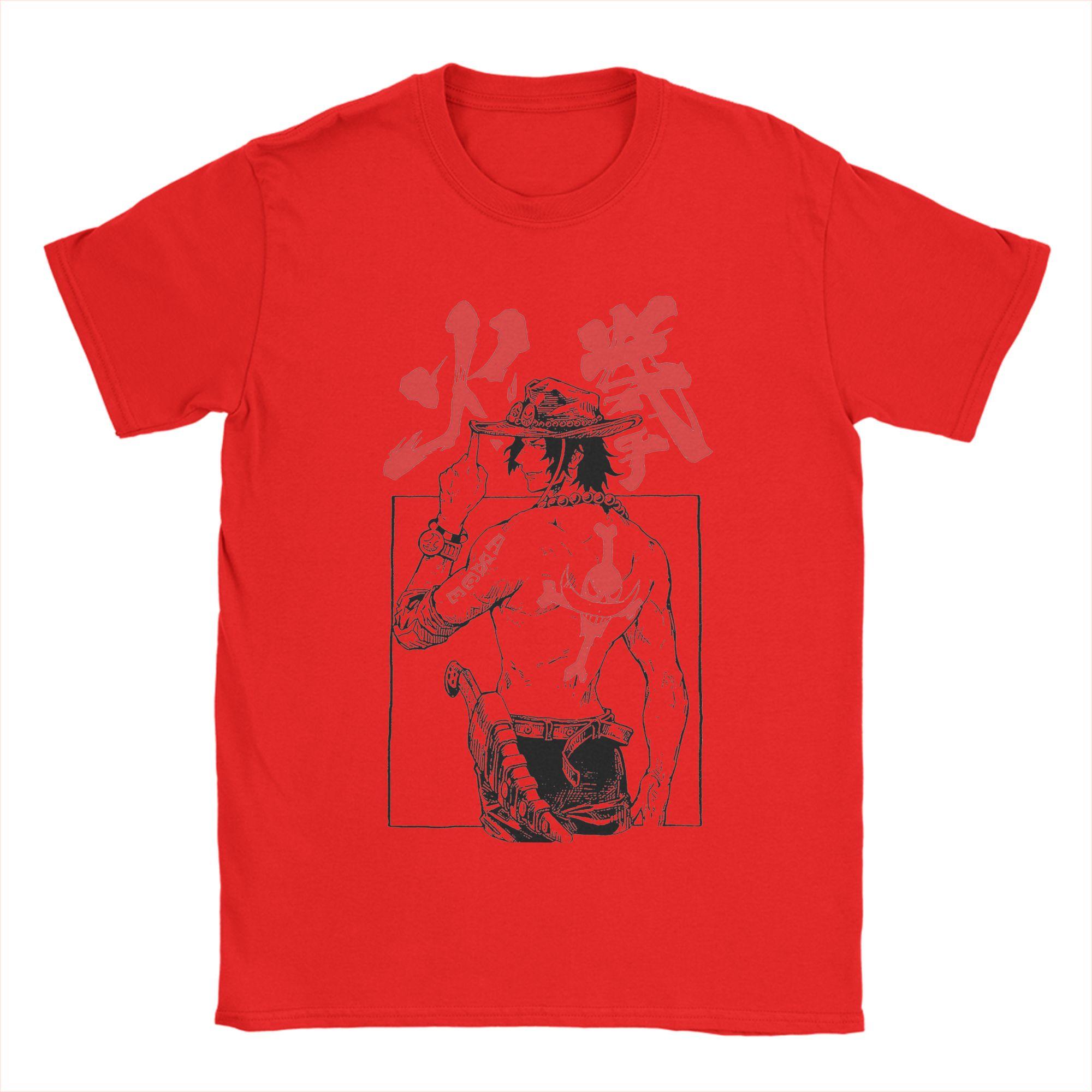 Cool Portgas D Ace TShirt Men Round Neck Cotton T Shirt Ones Pieces Short Sleeve Tees Graphic Clothing S