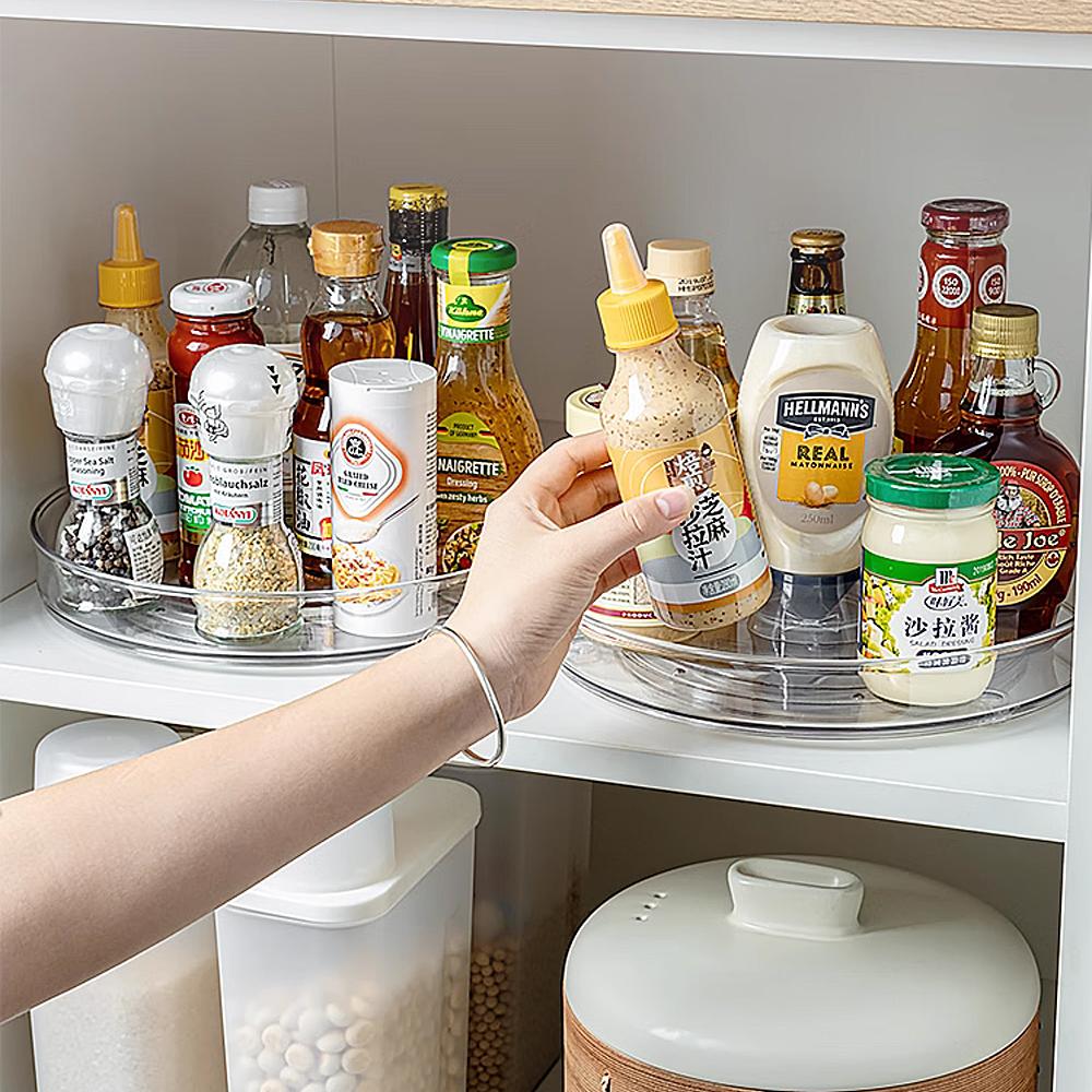 360° Dönebilen Baharat Rafı Düzenleyici Kaymaz Çivisiz Saklama Baharatlar Baharat Tepsisi Raf Mutfak Aksesuarları Baharat Kutuları Tutucu