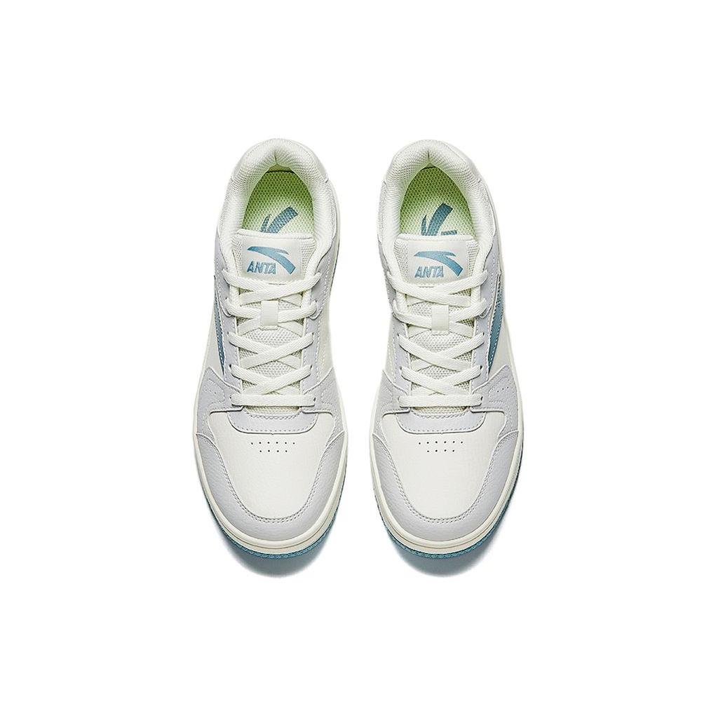 New Anta Small Inspiration Anti-Slip And Wear-Resistant Lightweight Low-Top Skateboard Shoes Women's White Blue 922518068F-12