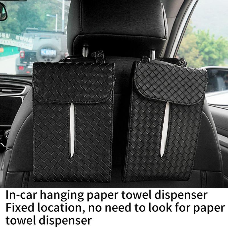 Tissue Box For Car Artificial Leather Napkin Holder Tissue Box Removable Strap Design Soft Tissue Organization Box For Caravan