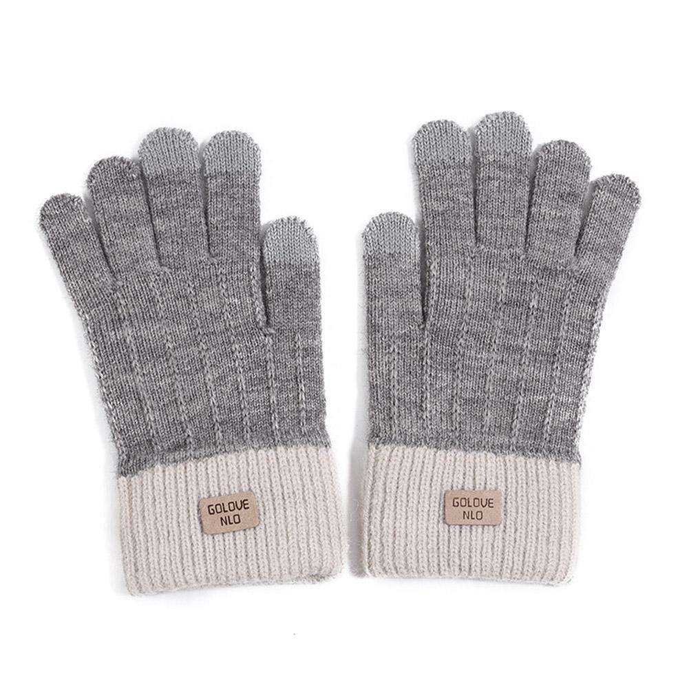 

Winter Warm Knitted Gloves Cycling Skiing Winter Thick Warm Outdoor Windproof Adult Gloves Mittens Cold Resistance