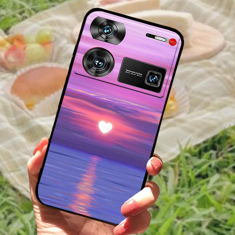 Shockproof Funda For ZTE Nubia Z60 Ultra Case Silicon Black Soft Bumper for Nubia Z60 Ultra Phone Cases Z60Ultra Cartoon Shell