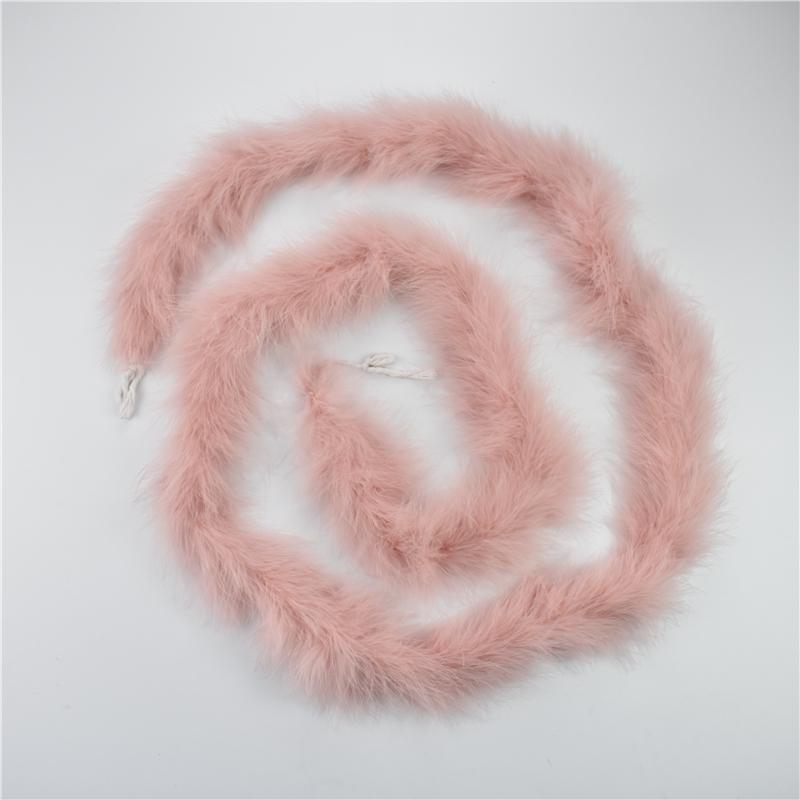 2Meters Leather Pink Ostrich Feather Trims Fluffy Turkey Feather Boas Goose Plumas Fringe Ribbon for Needlework and Handicrafts