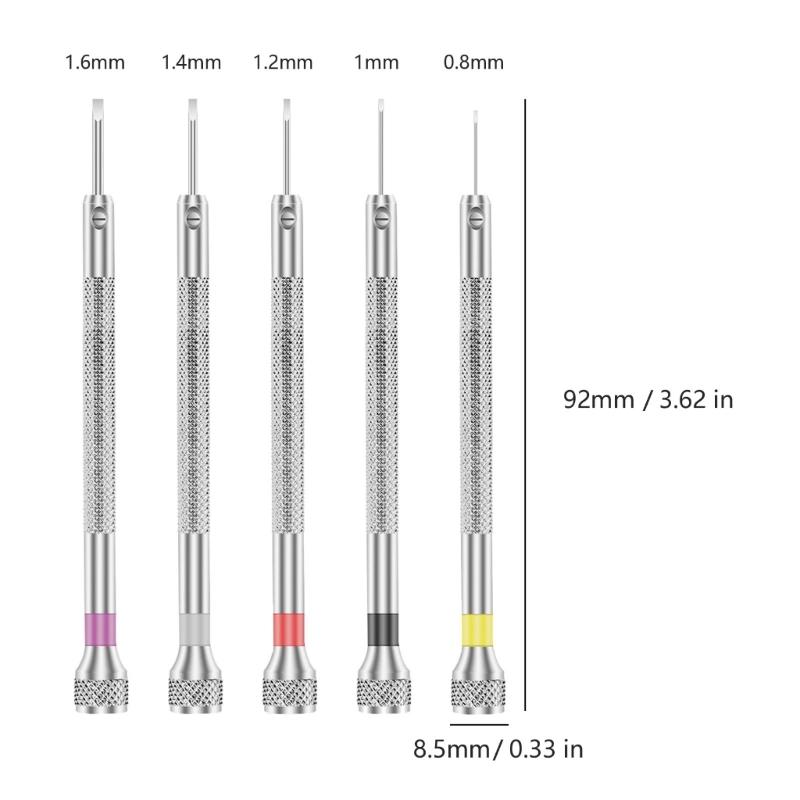   Professional Watch Repair Tool 3PCS Ergonomic Screwdrivers With Replaceable Thin Precise Blade Effortless Adjustments